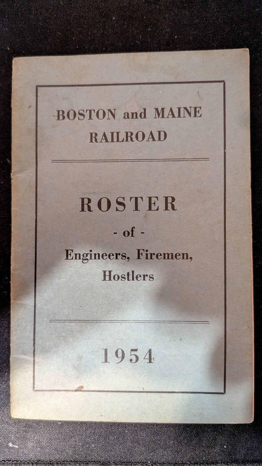 1954 Boston and Maine Railroad Roster of Engineers, Fireman, Hostlers - Veteran Sports Cards FL