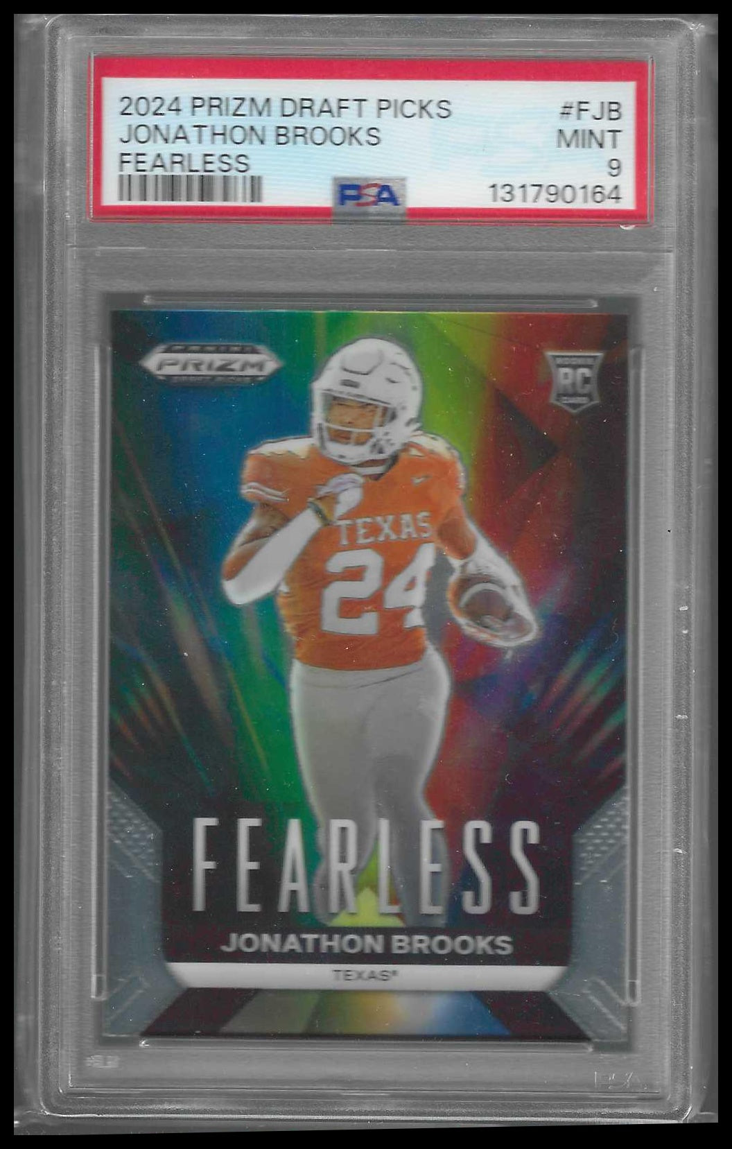 2024 Panini Prizm Draft Picks Fearless #F-JB Jonathon Brooks PSA 9 - Veteran Sports Cards FL