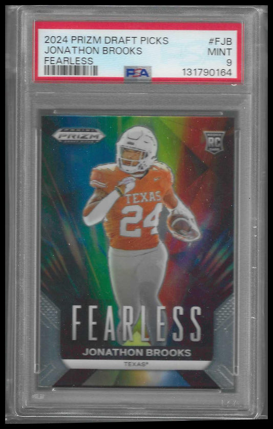 2024 Panini Prizm Draft Picks Fearless #F-JB Jonathon Brooks PSA 9 - Veteran Sports Cards FL
