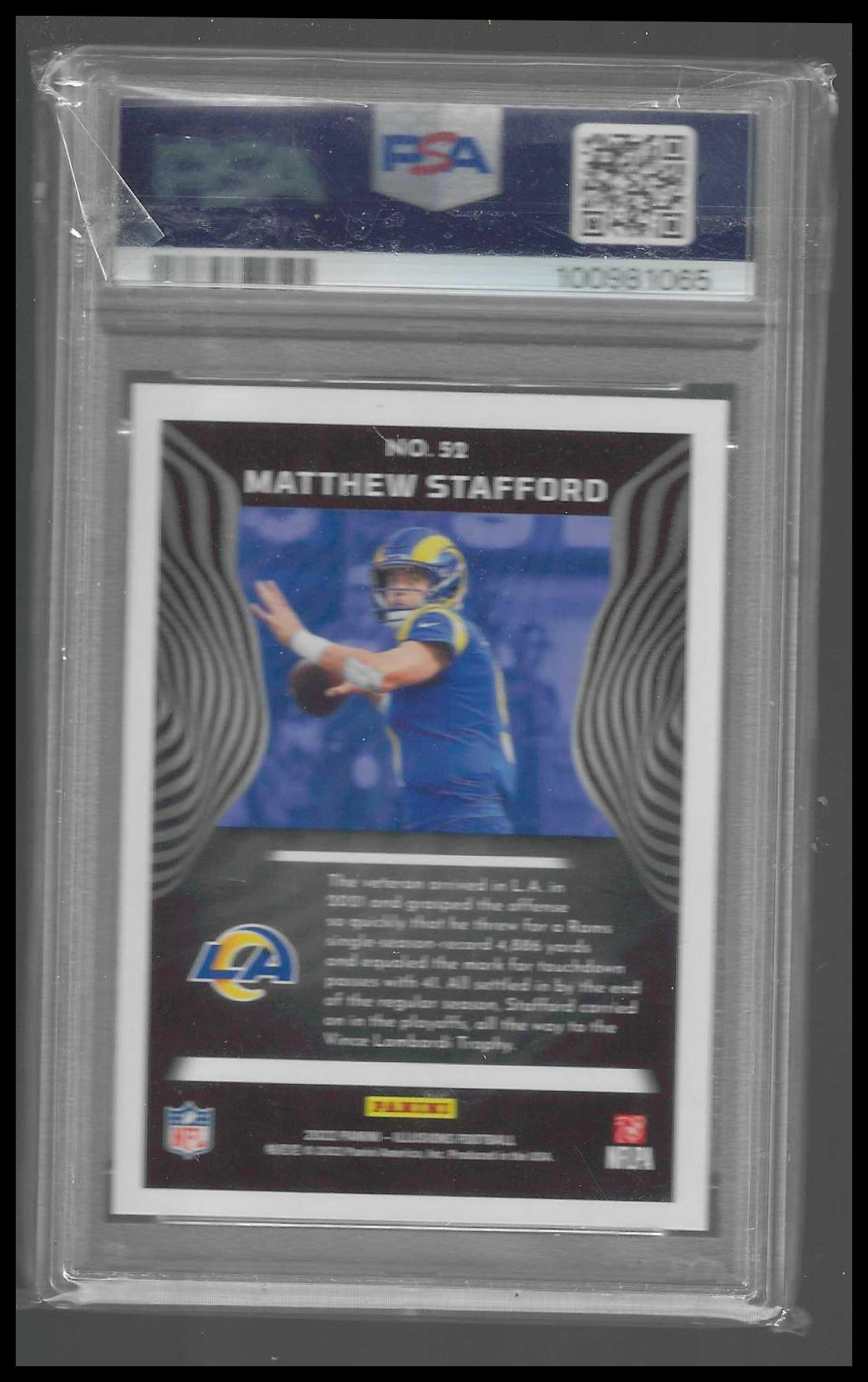 2022 Panini Illusions - Retail #52 Matthew Stafford PSA 9 POP 1 - Veteran Sports Cards FL