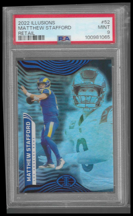 2022 Panini Illusions - Retail #52 Matthew Stafford PSA 9 POP 1 - Veteran Sports Cards FL