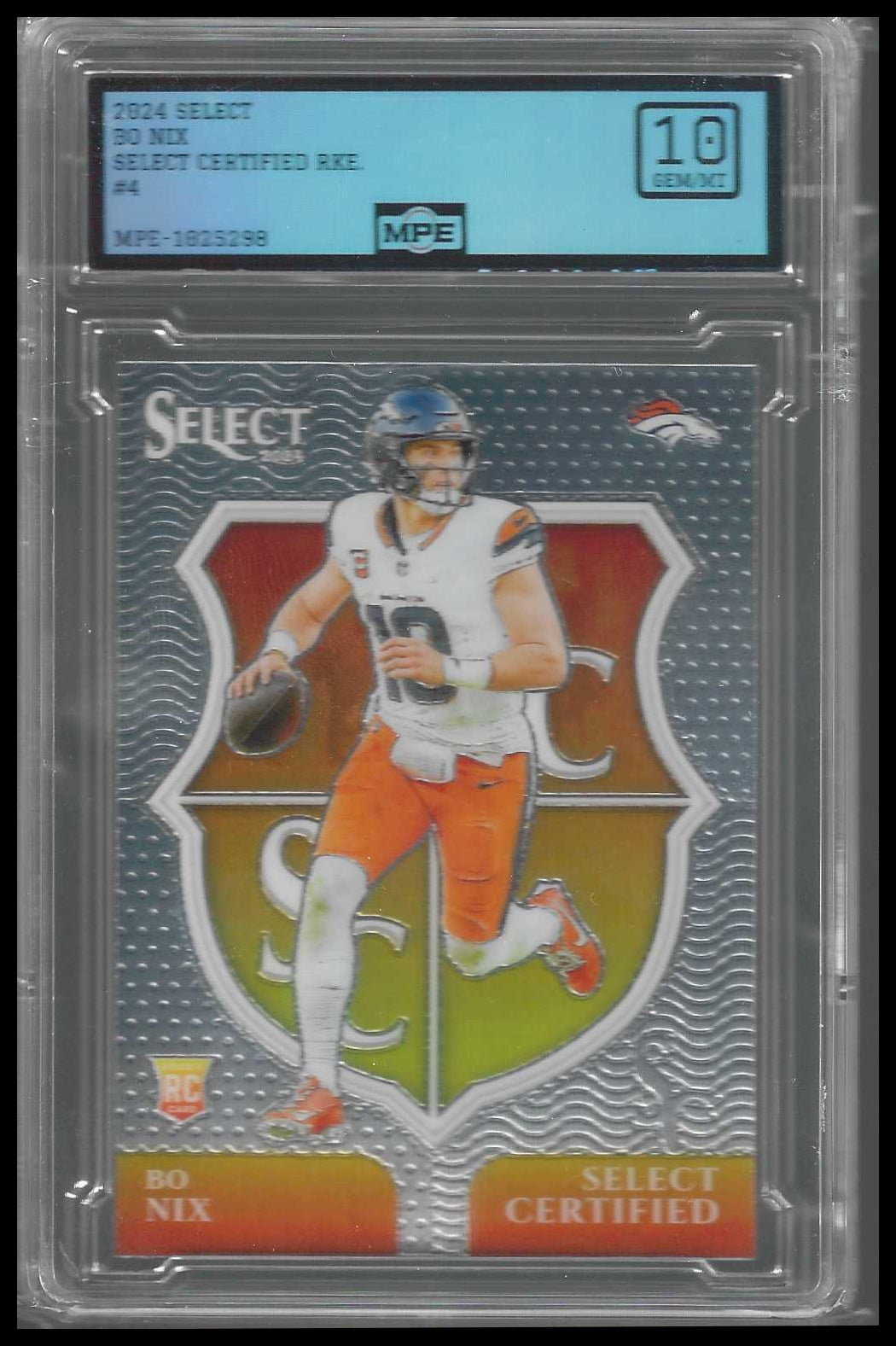 2024 Panini Select Select Certified Rookies #4 Bo Nix - Veteran Sports Cards FL