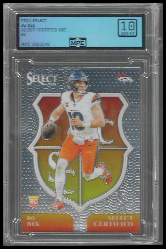 2024 Panini Select Select Certified Rookies #4 Bo Nix - Veteran Sports Cards FL