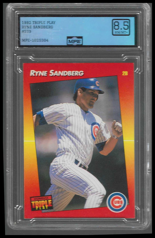 1992 Triple Play #229 Ryne Sandberg MPE 8.5 - Veteran Sports Cards FL