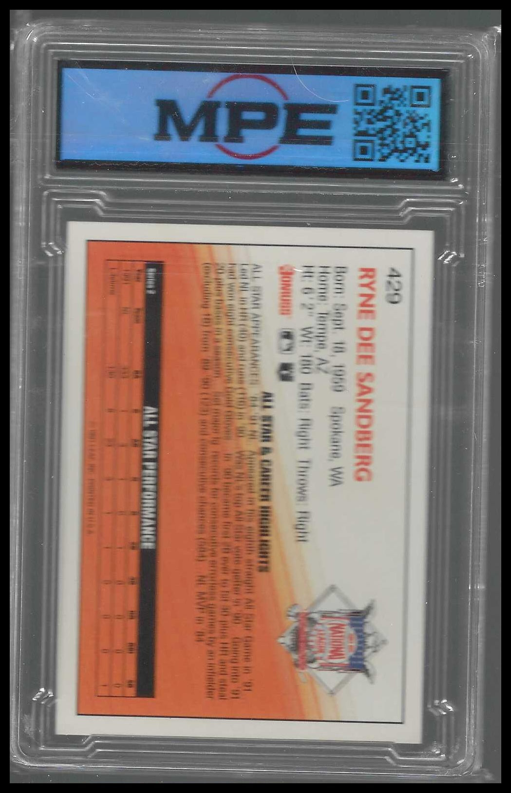 1992 Donruss #429 Ryne Sandberg MPE 8.5 - Veteran Sports Cards FL