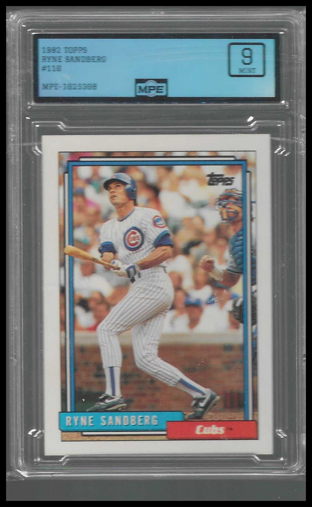 1992 Topps #110 Ryne Sandberg MPE 9 - Veteran Sports Cards FL