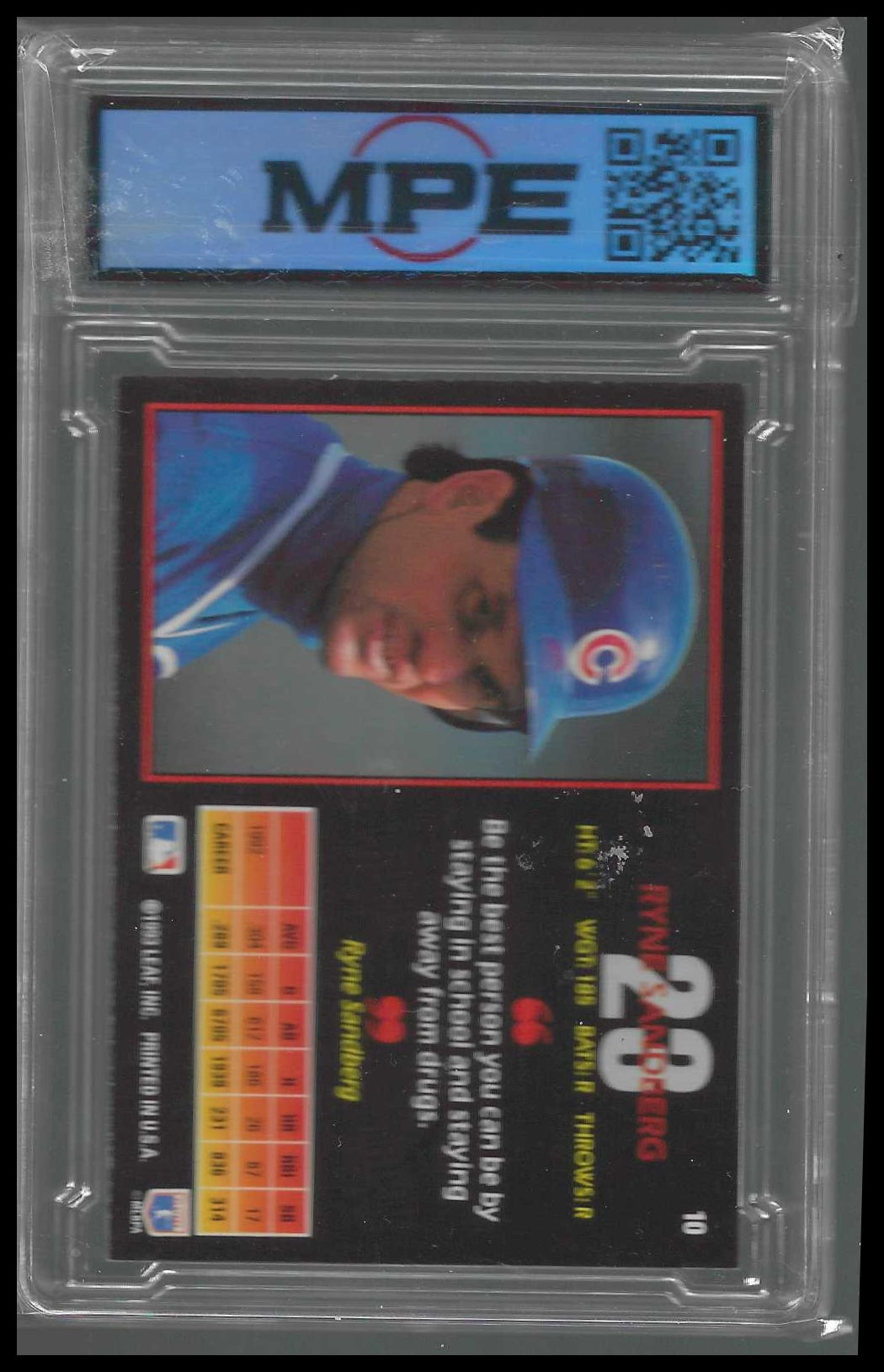 1993 Triple Play #10 Ryne Sandberg MPE 8.5 - Veteran Sports Cards FL