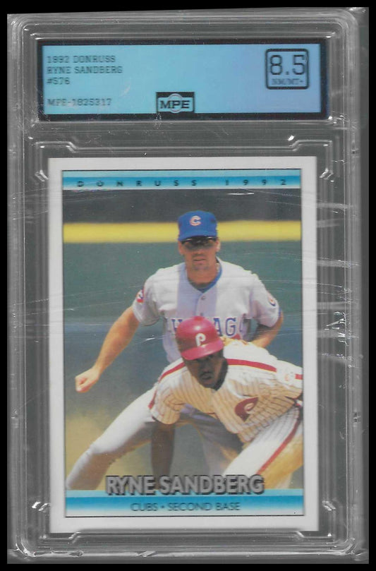 1992 Donruss #576 Ryne Sandberg MPE 8.5 - Veteran Sports Cards FL