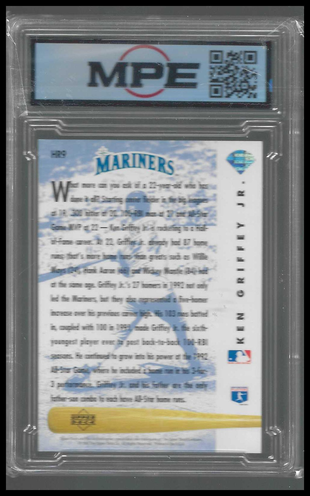 1993 Upper Deck Home Run Heroes #HR9 Ken Griffey Jr. MPE 9 - Veteran Sports Cards FL