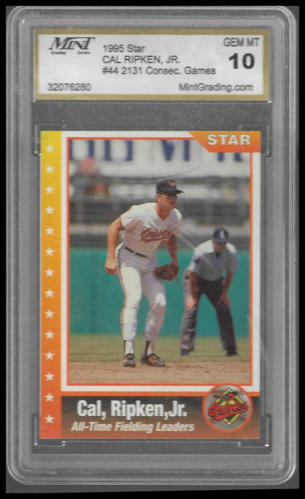 1995 Star Cal Ripken, Jr. 80 #44 Cal Ripken Jr. MINT 10 - Veteran Sports Cards FL