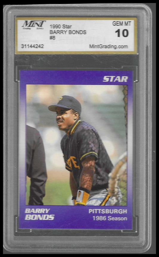 1990 Star Barry Bonds #8 Barry Bonds MINT GEM/MT 10 - Veteran Sports Cards FL