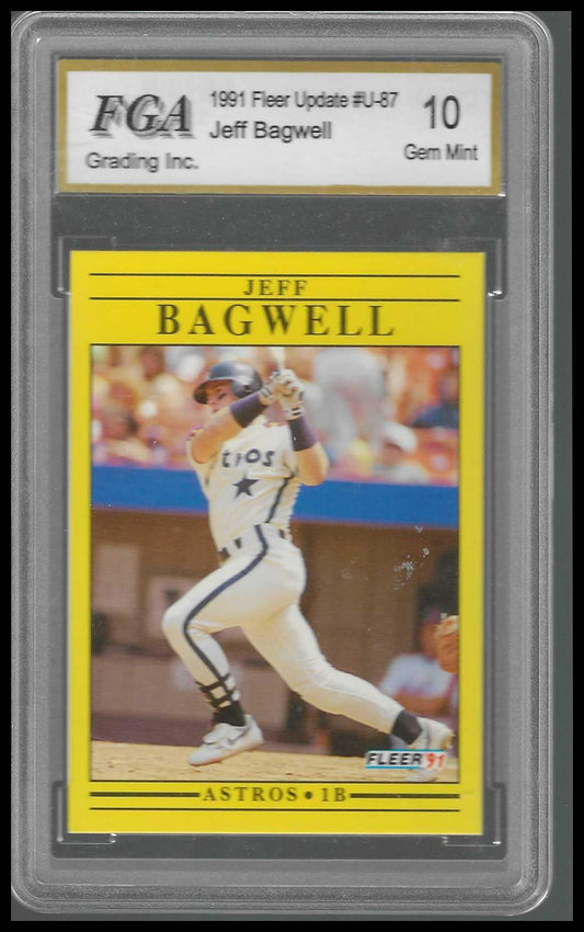 1991 Fleer Update #U-87 Jeff Bagwell FGA GEM/MT 10 - Veteran Sports Cards FL