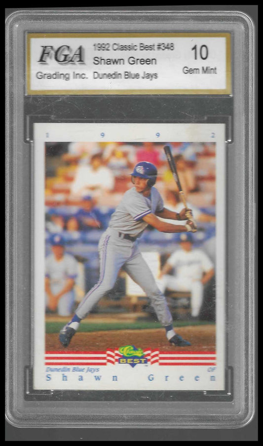 1992 Classic Best #348 Shawn Green Dunedin Blue Jays FGA GEM/MT 10 - Veteran Sports Cards FL