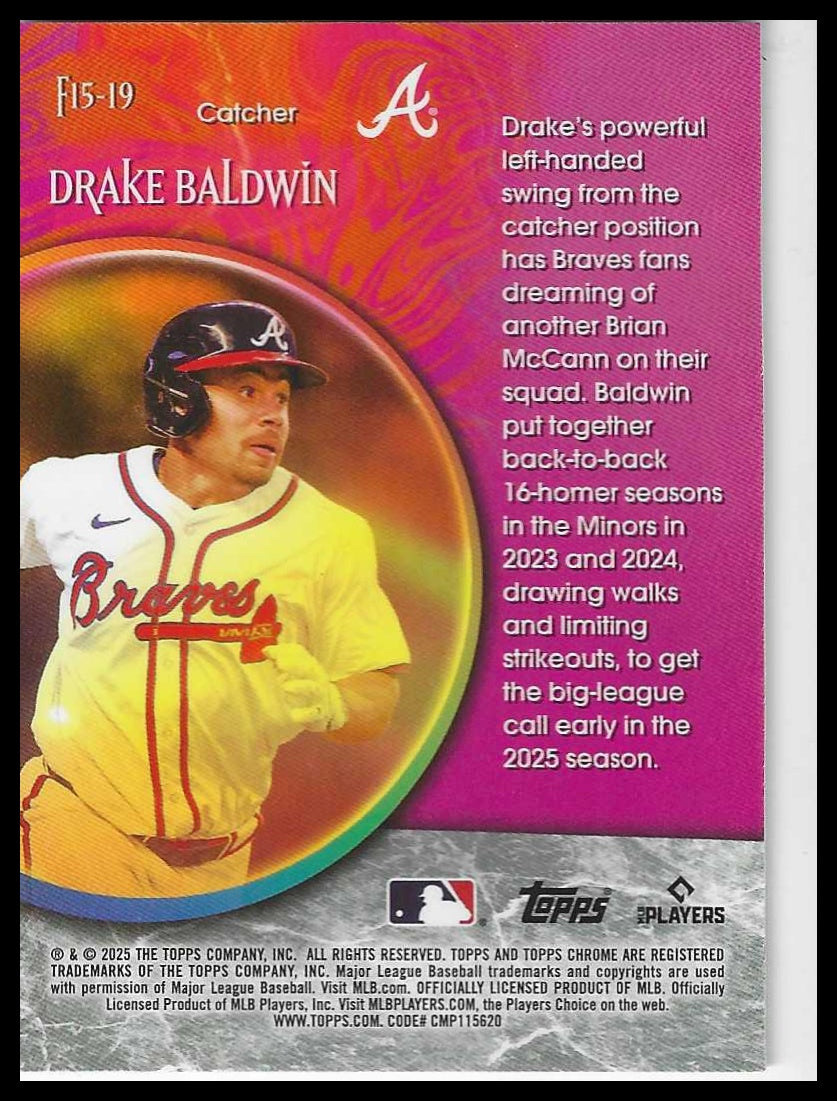 2025 Topps Chrome Update Fortune 15 #F15-19 Drake Baldwin - Veteran Sports Cards FL