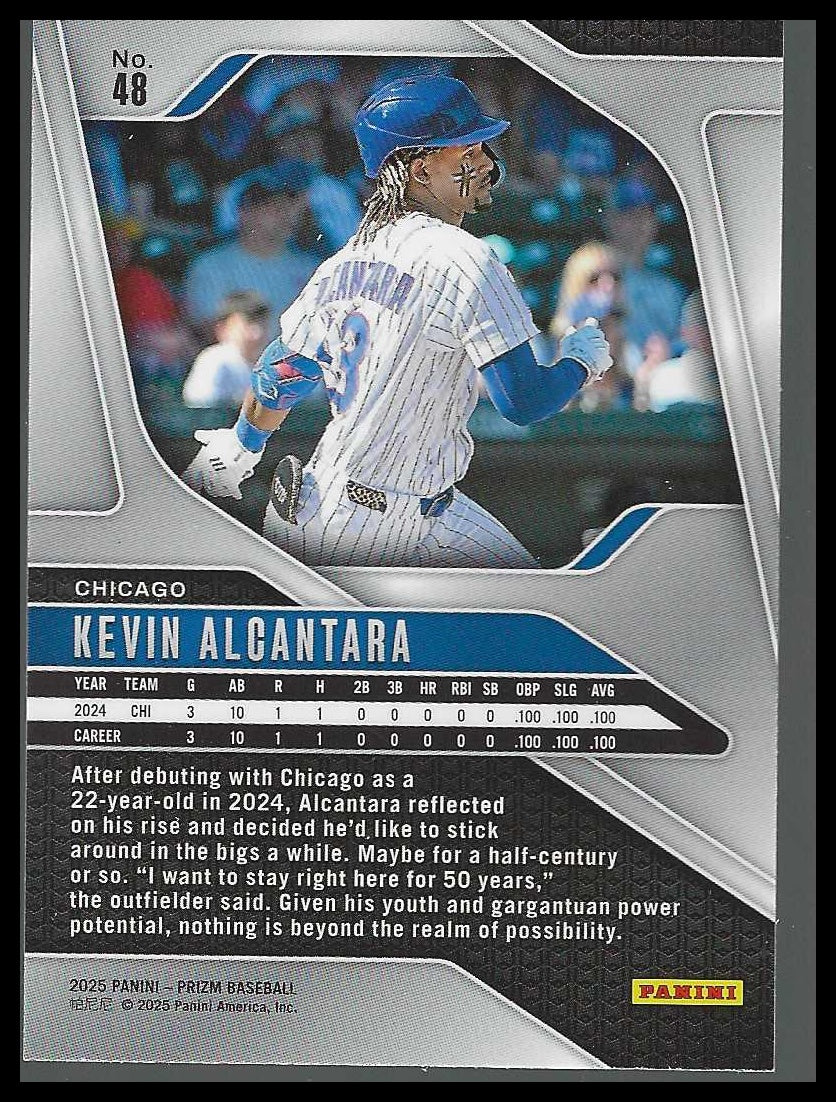 2025 Panini Prizm #48 Kevin Alcantara Rookie - Veteran Sports Cards FL
