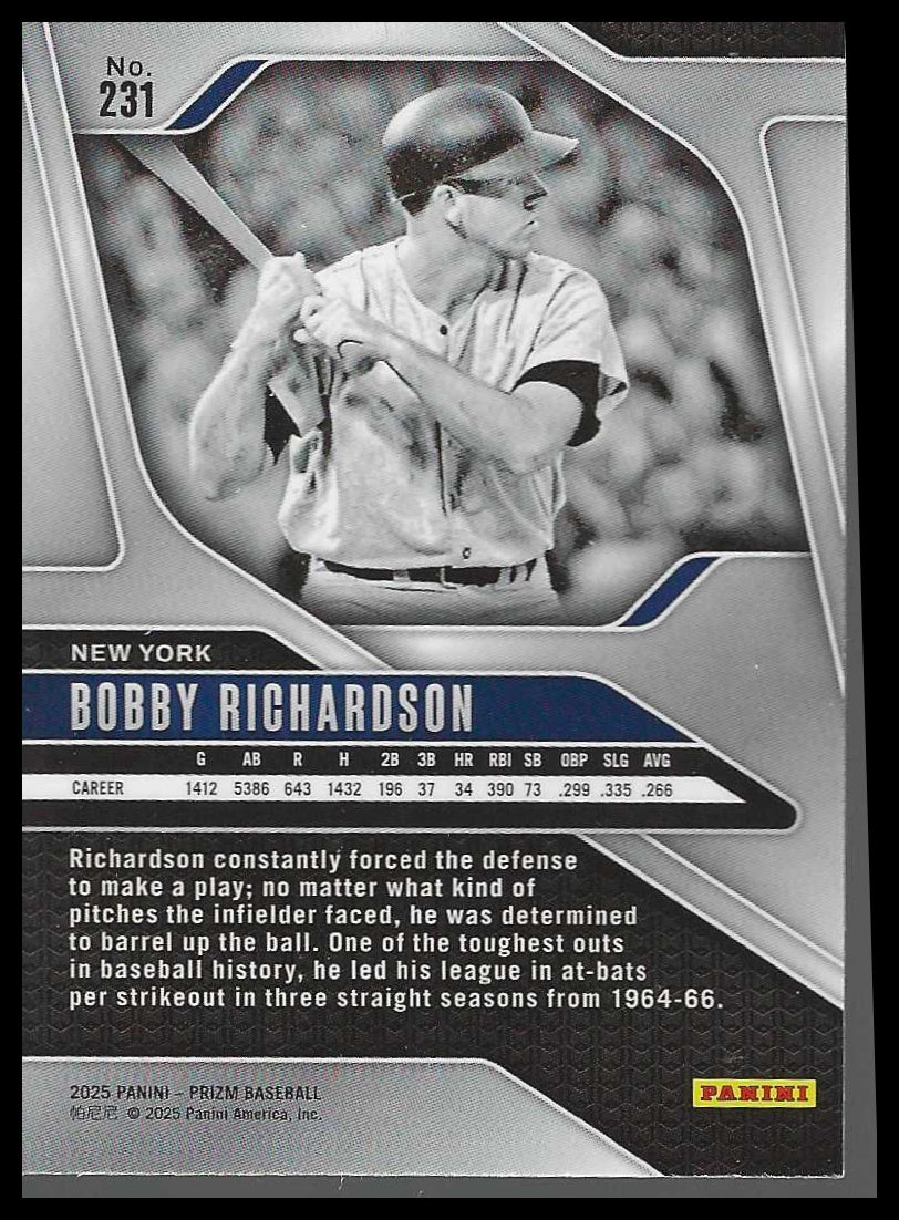 2025 Panini Prizm #231 Bobby Richardson - Veteran Sports Cards FL