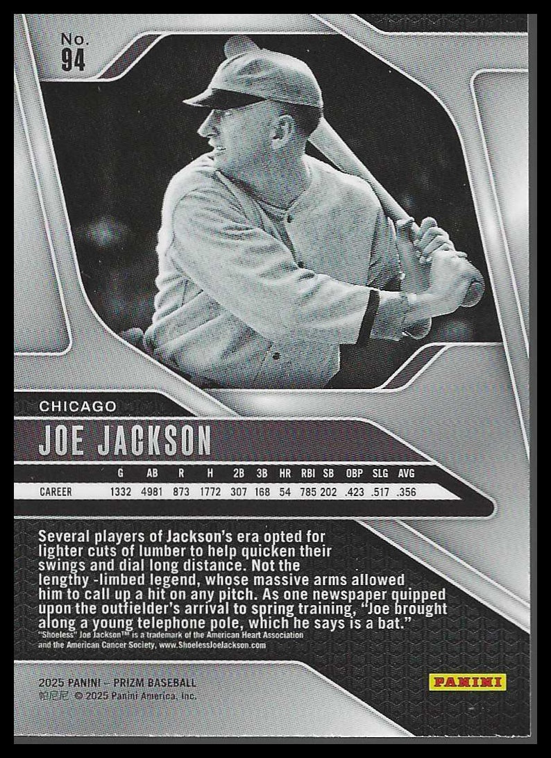 2025 Panini Prizm #94 Joe Jackson - Veteran Sports Cards FL