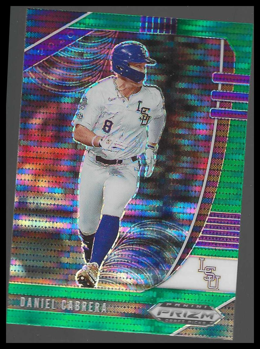 2020 Panini Prizm Draft Picks Green Pulsar #PDP62 Daniel Cabrera - Veteran Sports Cards FL