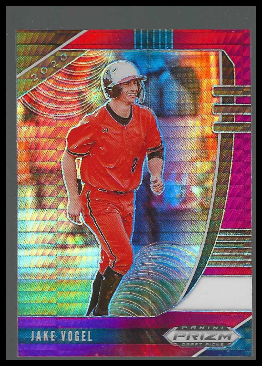 2020 Panini Prizm Draft Picks Hyper Red and Purple #PDP100 Jake Vogel - Veteran Sports Cards FL