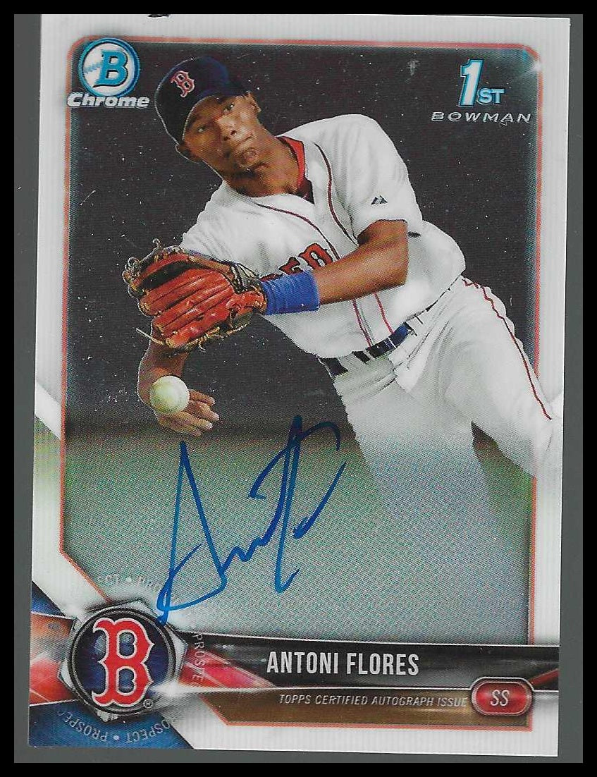 2018 Bowman Chrome Prospects Autographs #BCPA-AF Antoni Flores - Veteran Sports Cards FL