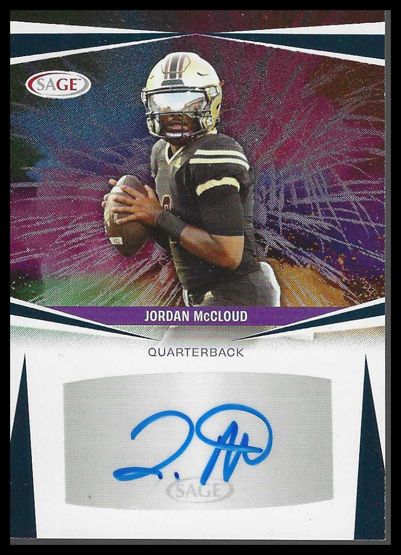2025 SAGE HIT Autographs Red (Low Series) #A-JM3 Jordan McCloud - Veteran Sports Cards FL