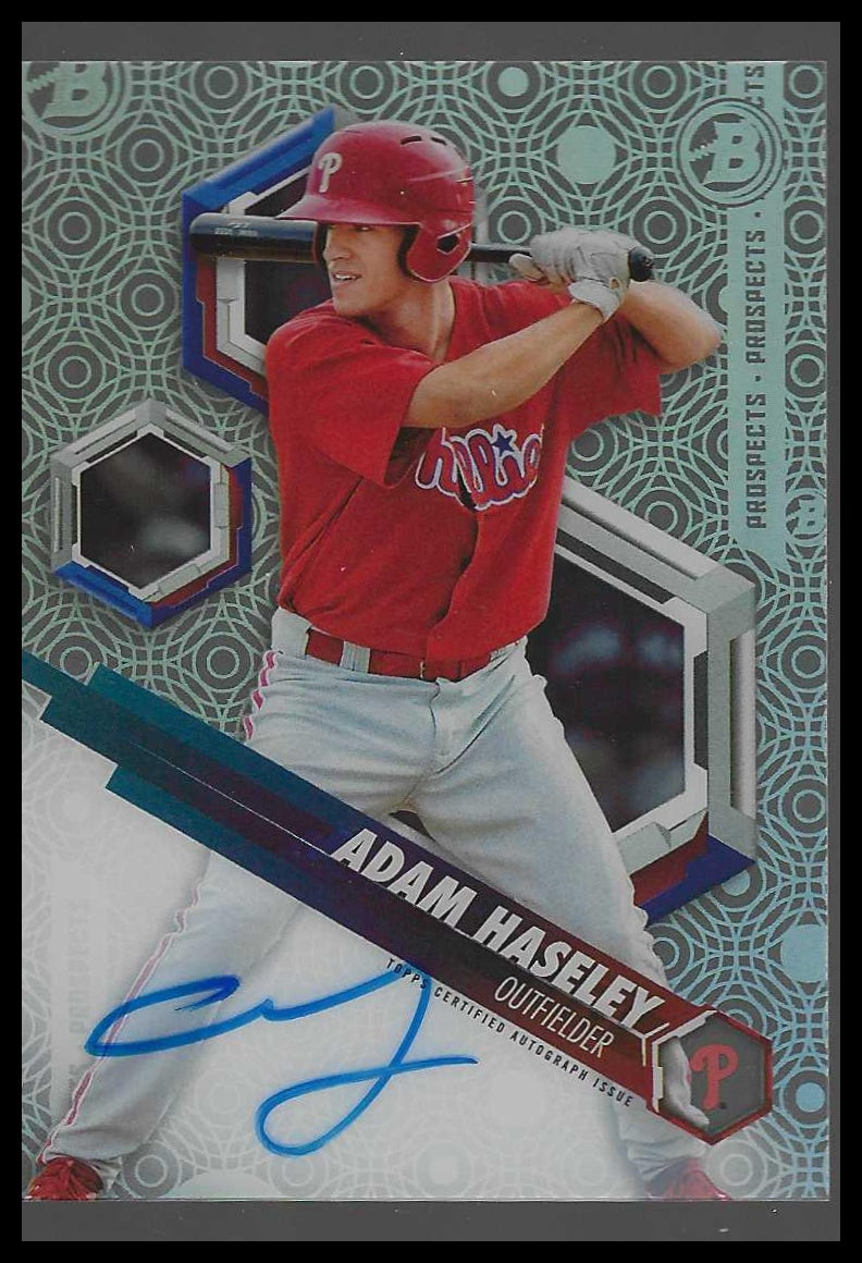 2018 Bowman High Tek - Prospects Autograph #PHT-AH Adam Haseley - Veteran Sports Cards FL