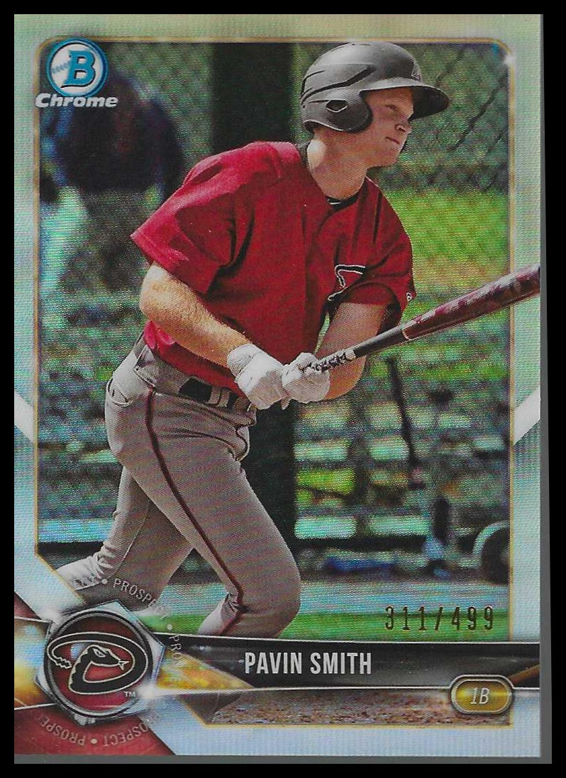 2018 Bowman Chrome Prospects Refractor #BCP214 Pavin Smith #311/499 - Veteran Sports Cards FL