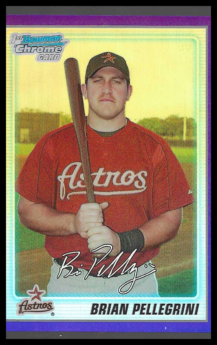 2010 Bowman Chrome Prospects Purple Refractors #BCP65 Brian Pellegrini #580/999 - Veteran Sports Cards FL