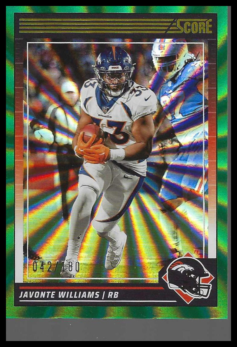 2024 Score Spokes #85 Javonte Williams #042/180 - Veteran Sports Cards FL