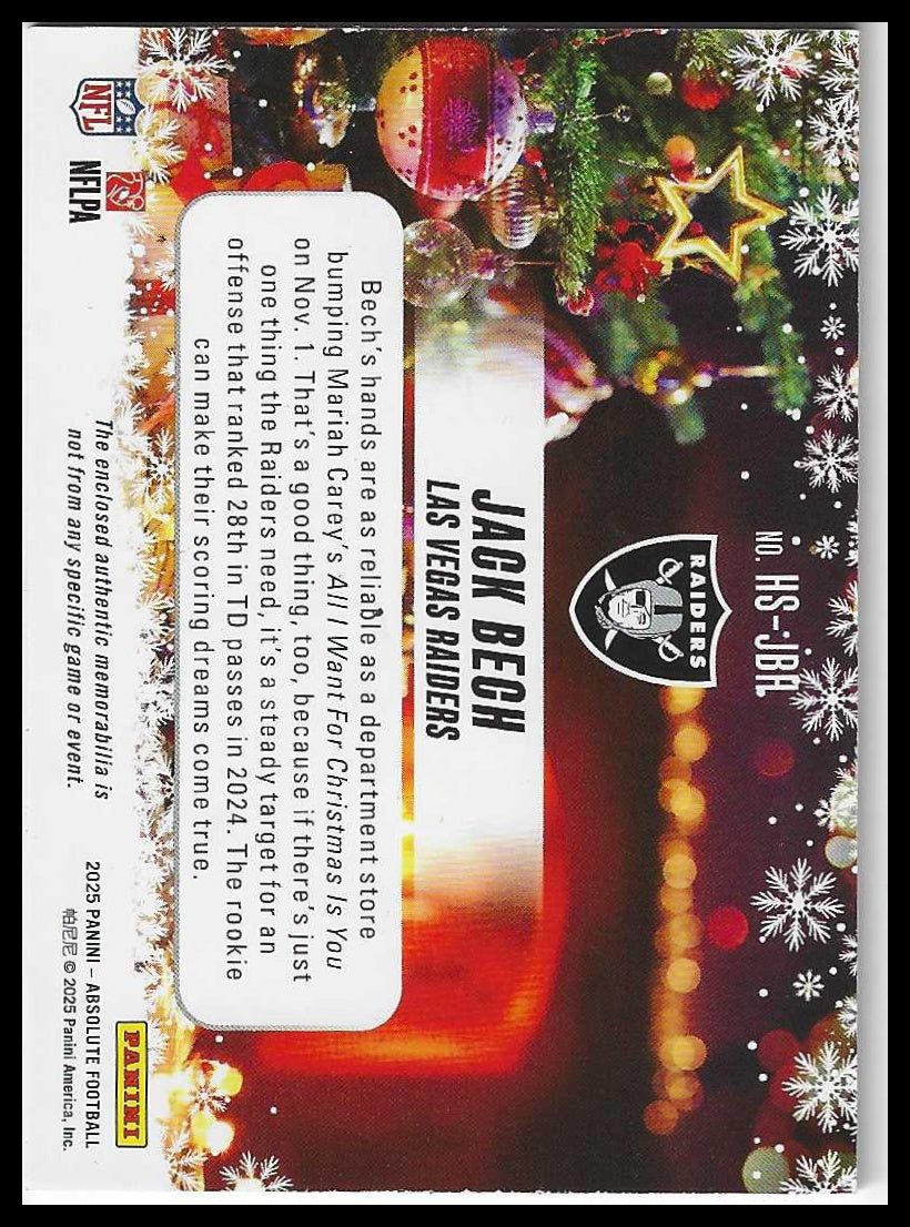 2025 Panini Absolute Holiday Suit #HS-JBH Jack Bech - Veteran Sports Cards FL