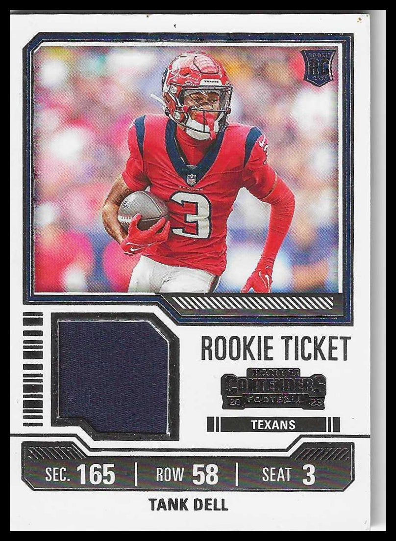2023 Panini Contenders Rookie Ticket Swatches #TS26 Tank Dell - Veteran Sports Cards FL