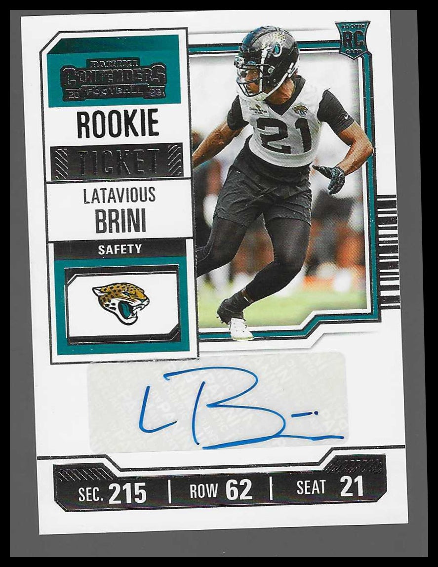 2023 Panini Contenders #249 Latavious Brini Rookie Autograph - Veteran Sports Cards FL