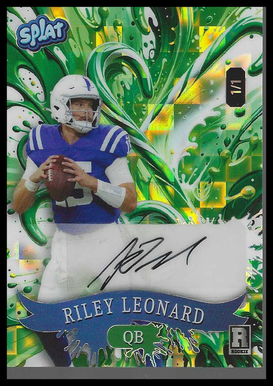 2025 Wild Card Splat AUTO Holiday Pandora #SCFCCa-RLA Riley Leonard #1/1 SSP - Veteran Sports Cards FL