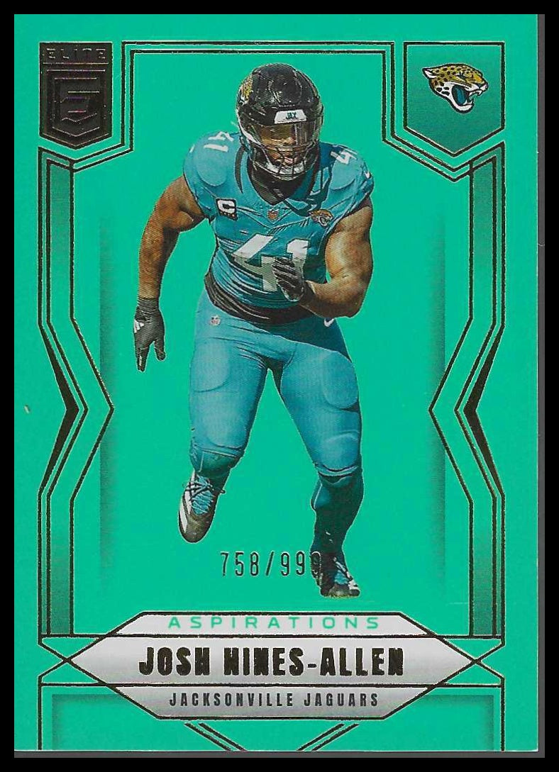 2025 Donruss Elite Aspirations Lime Green #64 Josh Hines-Allen #758/999 - Veteran Sports Cards FL