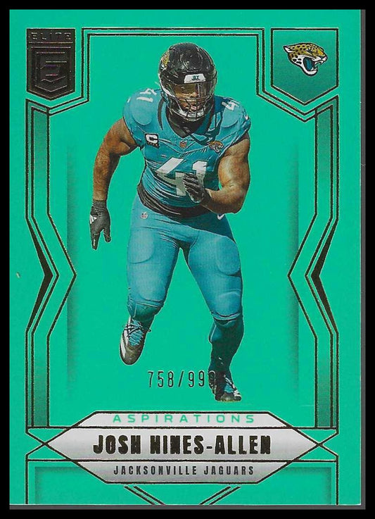 2025 Donruss Elite Aspirations Lime Green #64 Josh Hines-Allen #758/999 - Veteran Sports Cards FL
