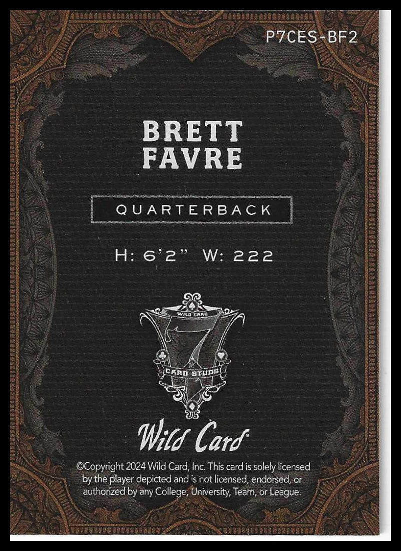 WC 7 Card Studs Promo SpadesCloudEx Rainbow White P7CES-BF2 Brett Favre #1/3 - Veteran Sports Cards FL