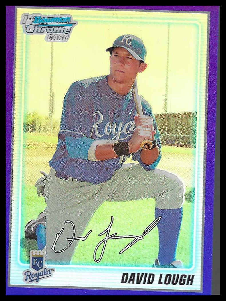 2010 Bowman Chrome Prospects Purple Refractors #BCP107 David Lough #727/999 - Veteran Sports Cards FL