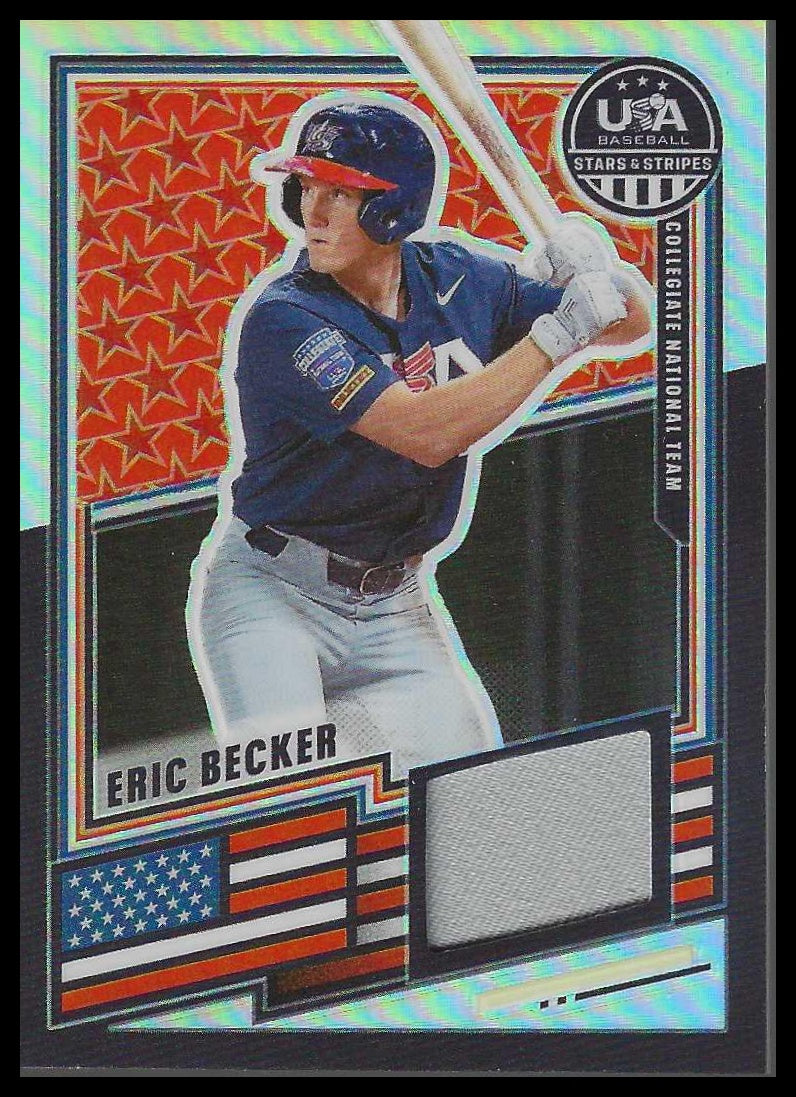 PANINI 2026 STARS & STRIPES ERIC BECKER GAME-WORN PRIZM #USA-EB COLLEGIATE USA - Veteran Sports Cards FL