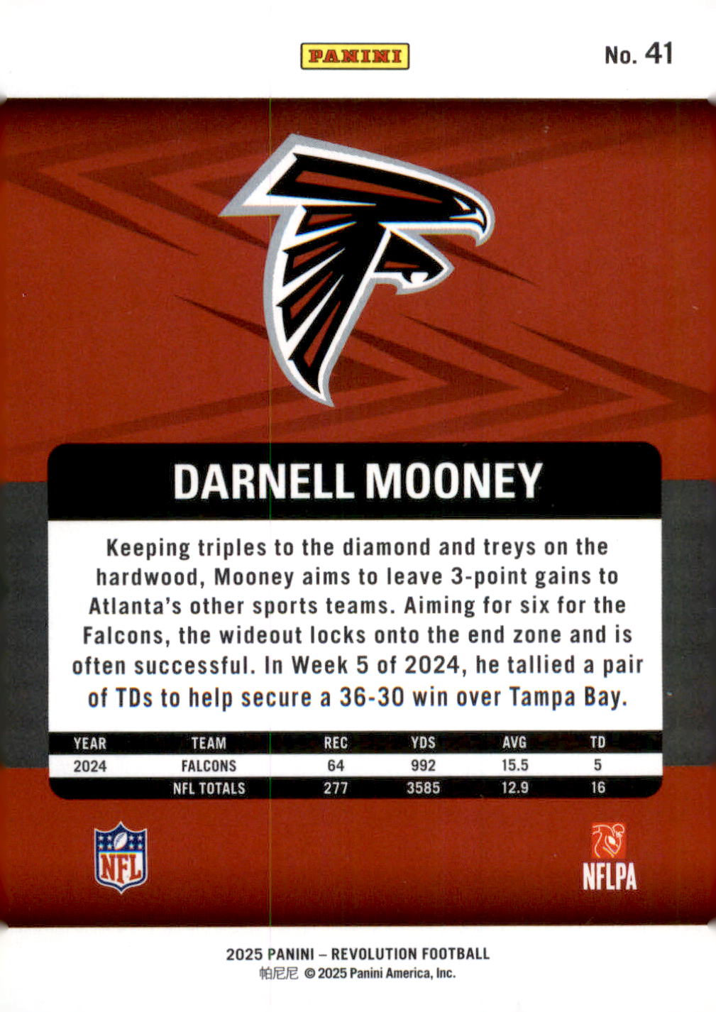 2025 Panini Revolution #41 Darnell Mooney - Veteran Sports Cards FL
