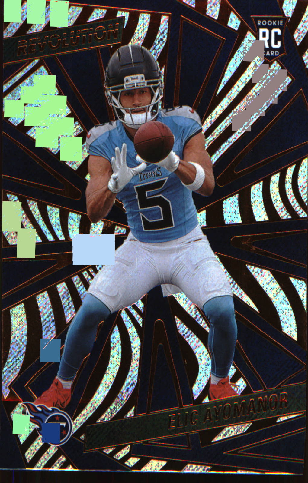 2025 Panini Revolution Red Swirl #209 Elic Ayomanor - Veteran Sports Cards FL
