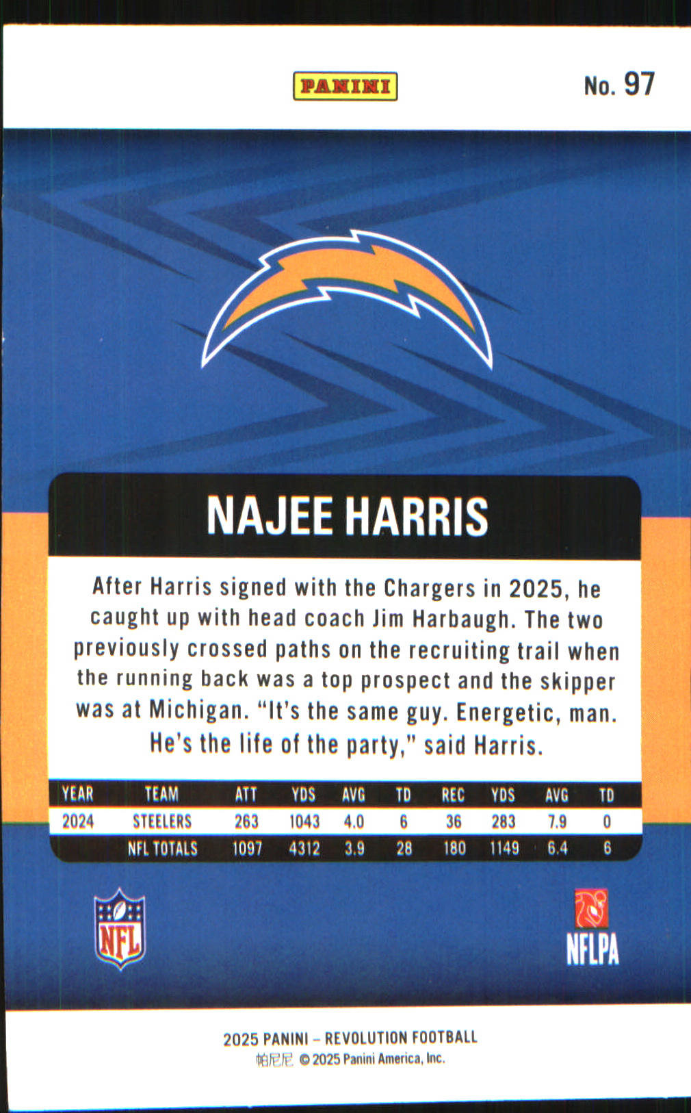 2025 Panini Revolution Red Astro #97 Najee Harris - Veteran Sports Cards FL
