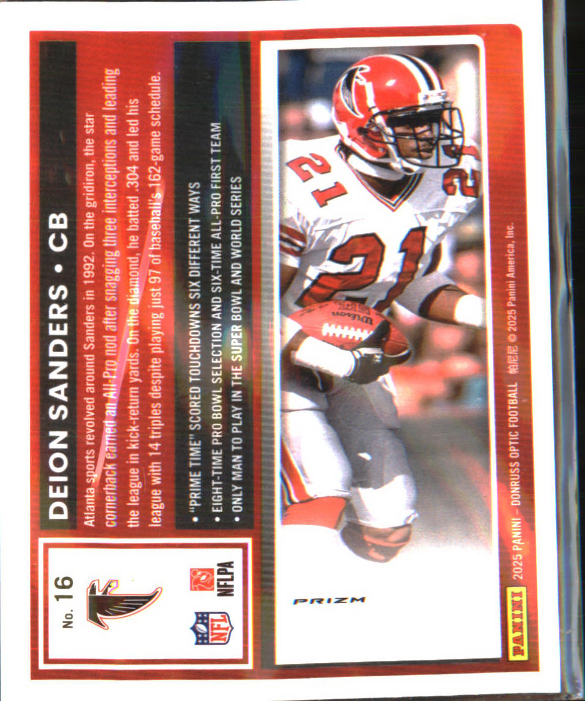 2025 Donruss Optic Stars #16 Deion Sanders - Veteran Sports Cards FL