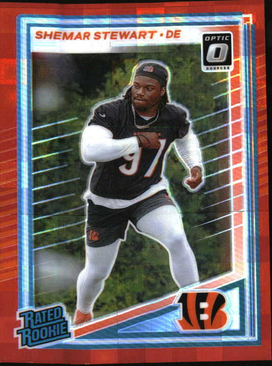 2025 Donruss Optic Rated Rookies Preview Red Pandora #393 Shemar Stewart - Veteran Sports Cards FL