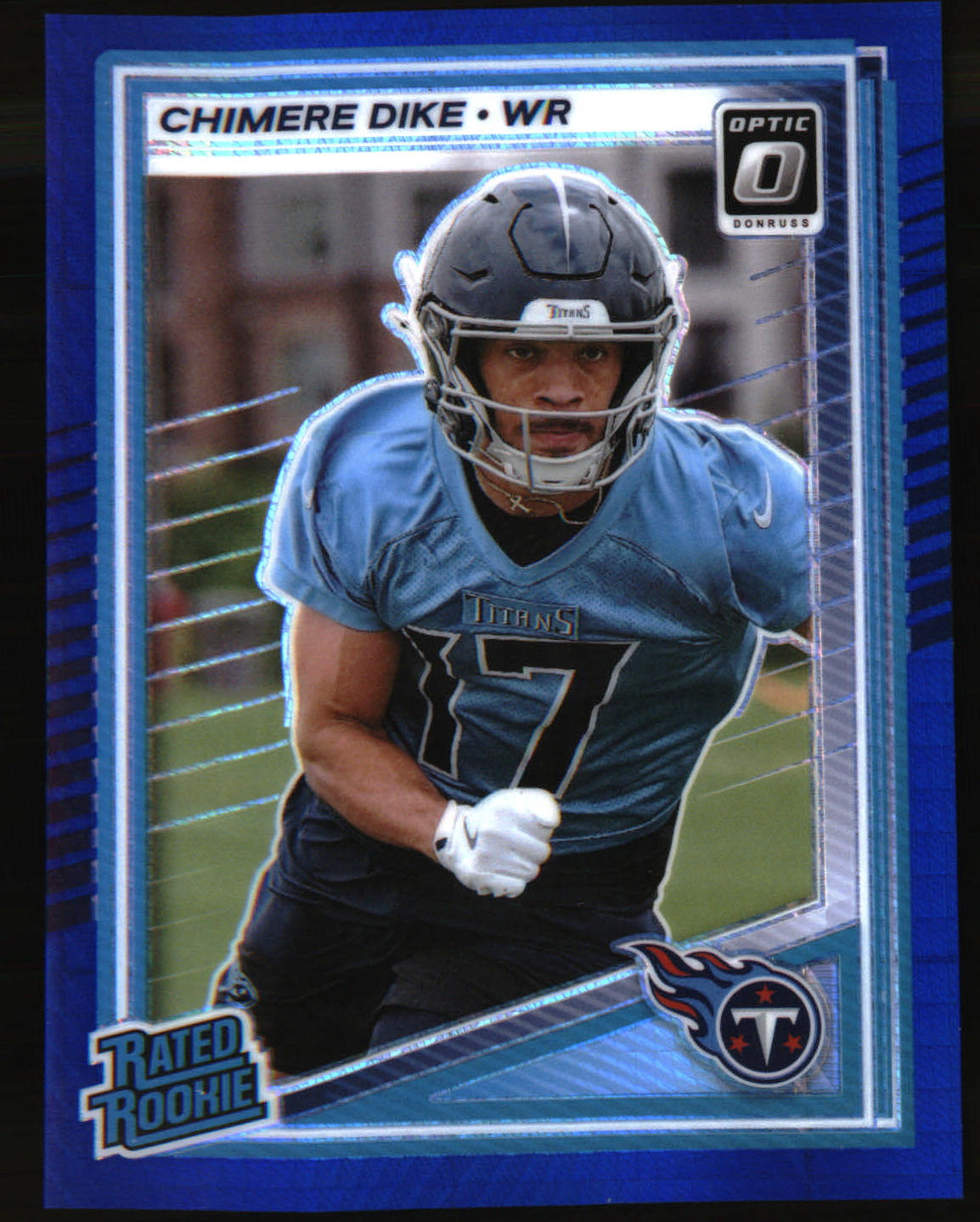2025 Donruss Optic Blue Hyper #269 Chimere Dike Rookie RC - Veteran Sports Cards FL