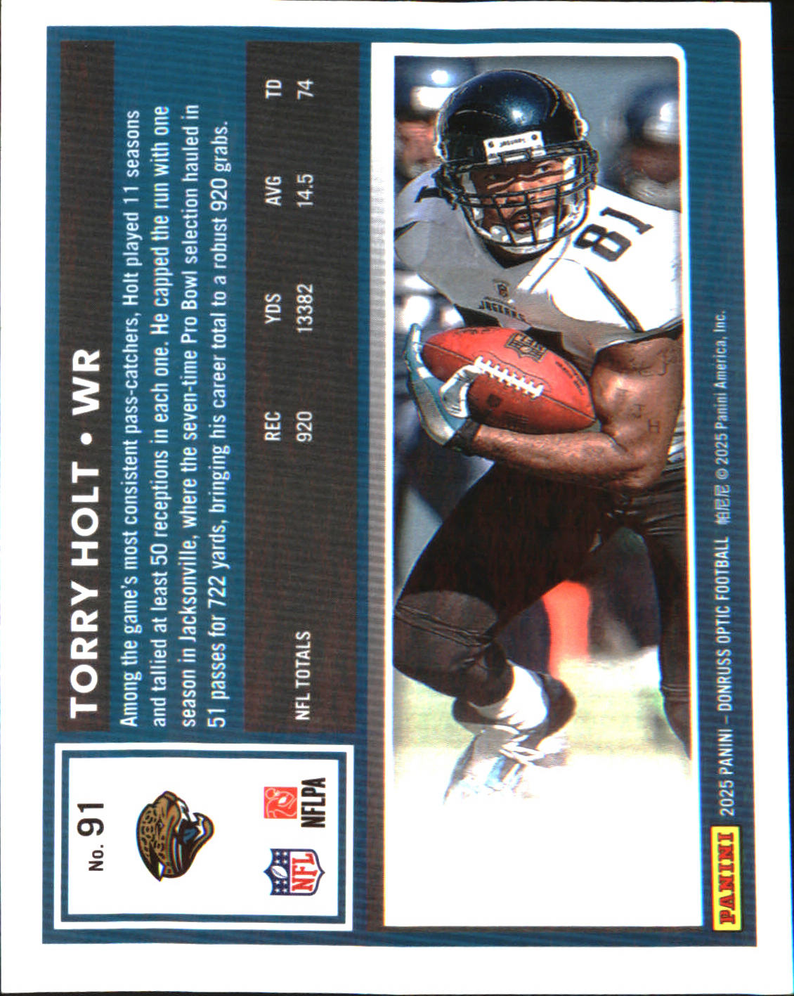 2025 Donruss Optic #91 Torry Holt - Veteran Sports Cards FL