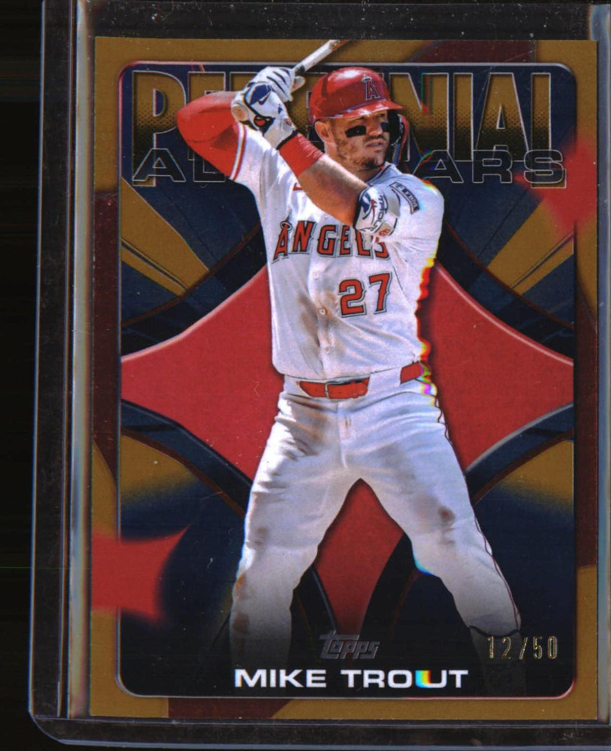 2026 Topps Perennial All Stars Gold #PAS-1 Mike Trout SN #/50 - Veteran Sports Cards FL