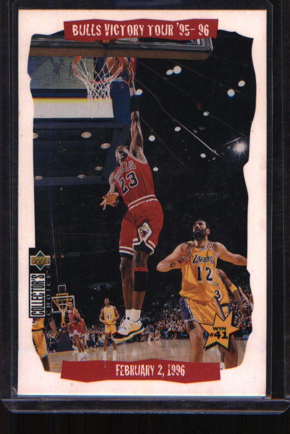 1996-97 Collector's Choice #25 Bulls Victory Tour '95-96: Win #41 - Veteran Sports Cards FL