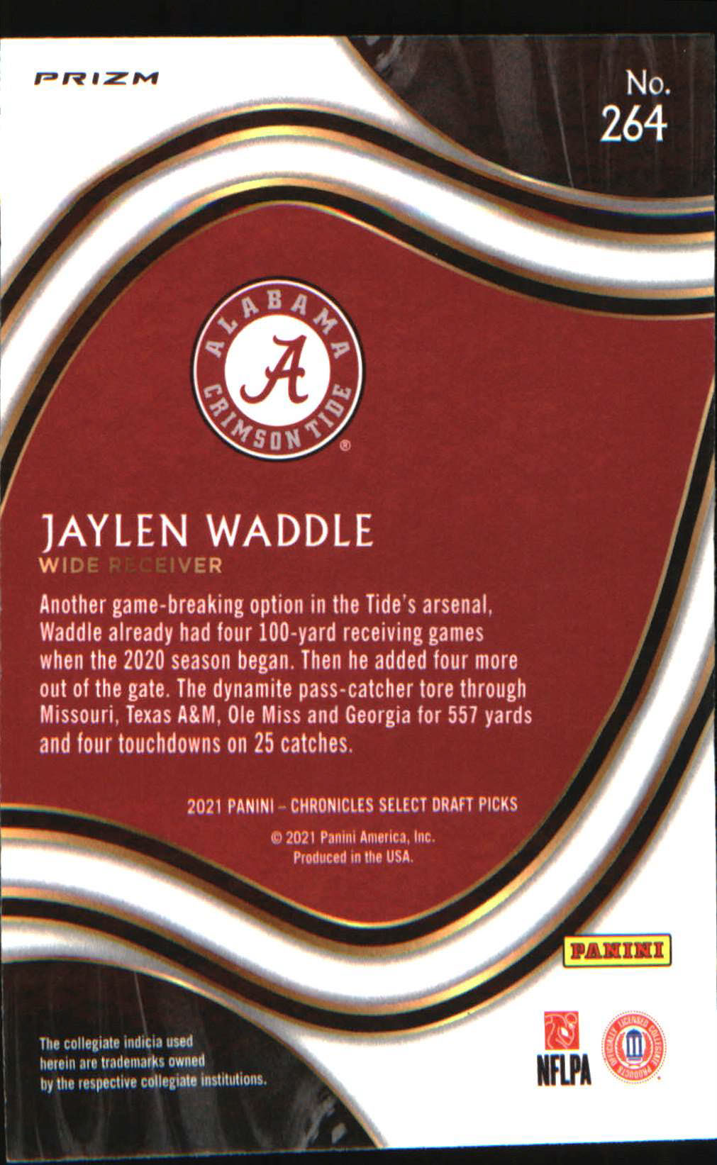 2021 Panini Chronicles Draft Picks Silver #264 Jaylen Waddle - Veteran Sports Cards FL