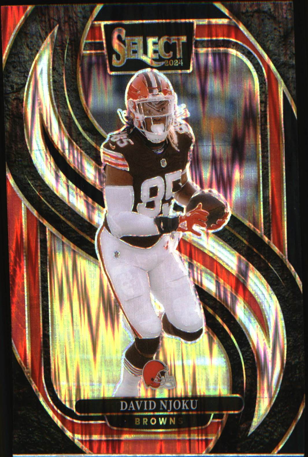 2024 Panini Select Black & Red Prizm Shock #145 David Njoku - Veteran Sports Cards FL