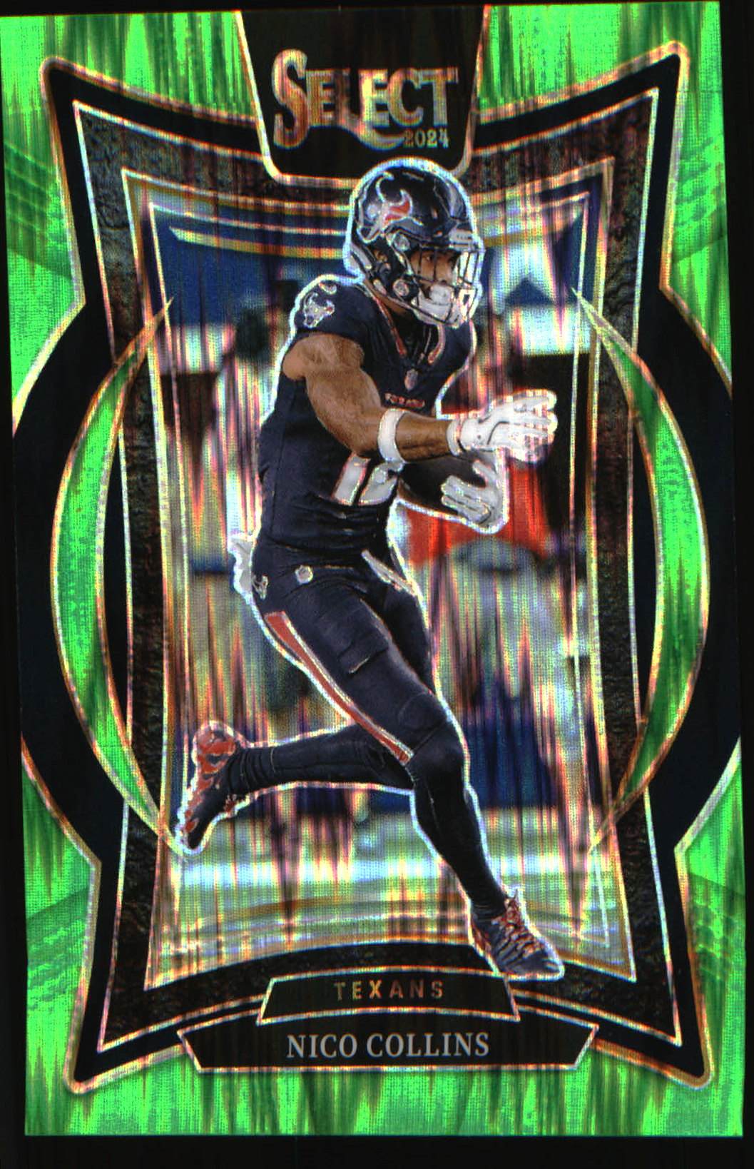 2024 Panini Select Neon Green Prizm Shock #86 Nico Collins SN #/599 - Veteran Sports Cards FL